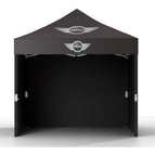 3m x 3m / Option 2 - Stock Colour with Pelmet & 1 Sidewall or Canopy Print & 4 Walls
