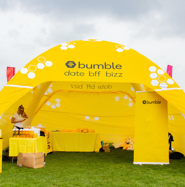 Fully printed inflatable tent